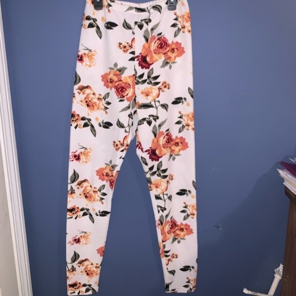 Floral print leggings size M